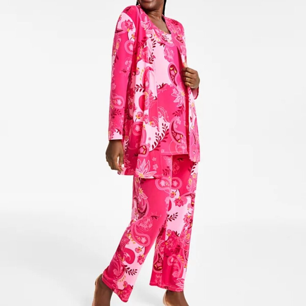 JM Collection Women's Printed Open Front Cardigan - XL Petite NWT